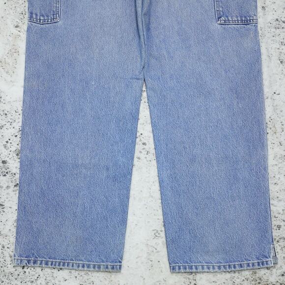 Vintage Carhartt B73 DST Faded Blue Jeans Denim Double Knee Carpenter Pant 32x29 - Picture 15 of 16